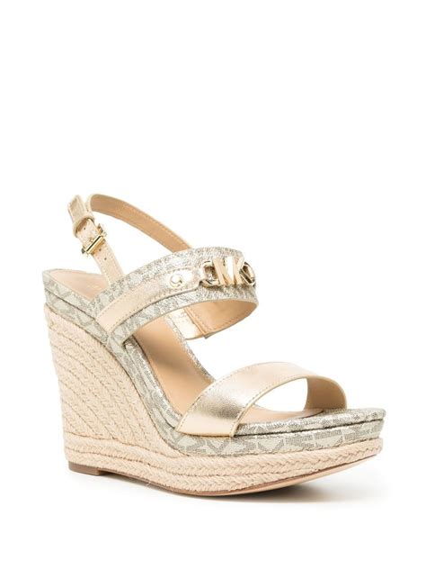 farrah michael kors|Farrah Leather Wedge Sandal .